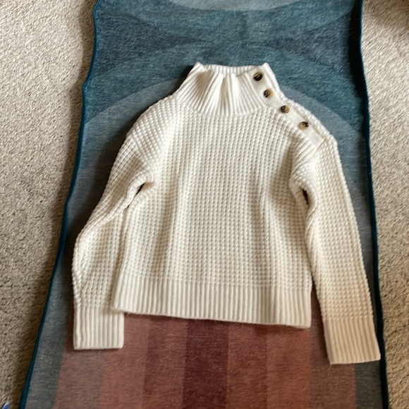 Ann Taylor The Weekend Chunky Knit Pop Over Turtleneck Sweater - Picture 6 of 10